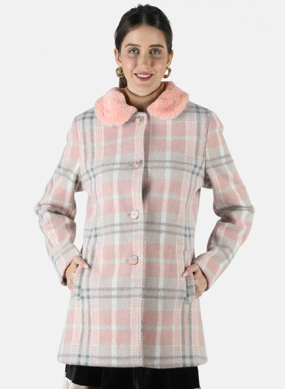 Women Multicolor Check Coat