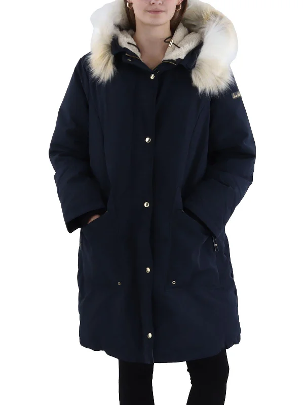 Womens Down Hooded Parka Coat