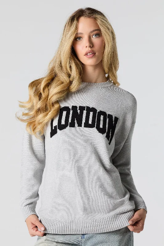 City Jacquard Knit Crewneck Sweater