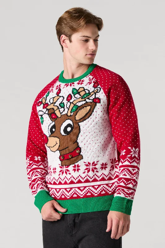 Rudolph Light Up Ugly Christmas Sweater