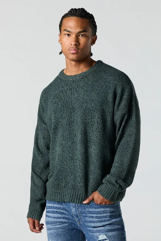 Mossy Knit Relaxed Sweater