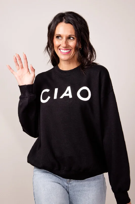 1897 Active CIAO Sweatshirt for Women in Black | T884-BLACK