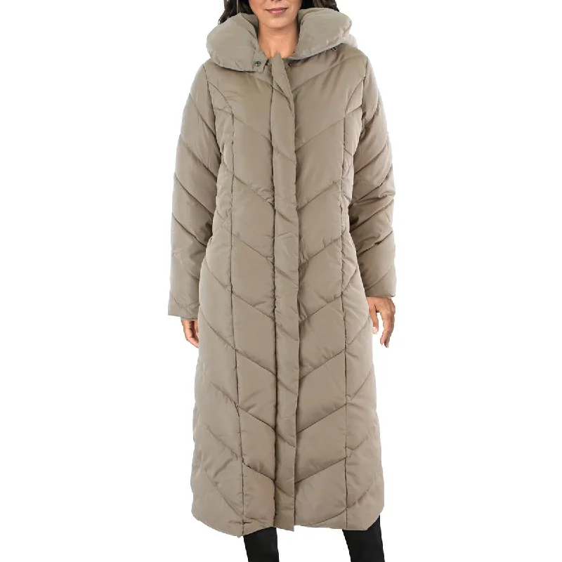 Womens Quilted Maxi Parka Coat