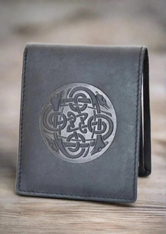 Celtic Cuchulainn Leather Wallet | Black