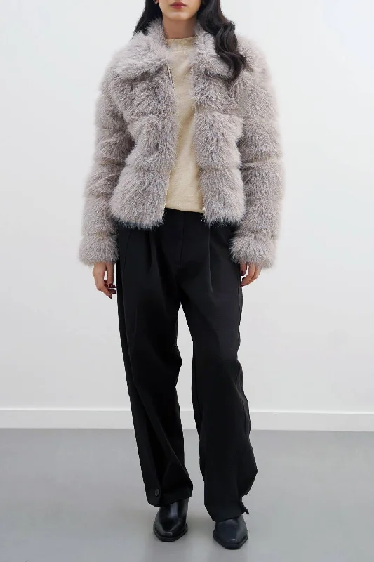 FUR ZIPPER JACKET