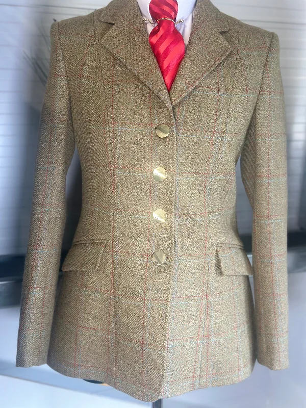 IN STOCK: GREEN TWEED PRINCESS CUT JACKET