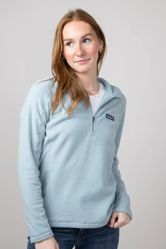 Patagonia Women’s Micro D Quarter Zip Pullover in Thermal Blue | 26278-TMBL