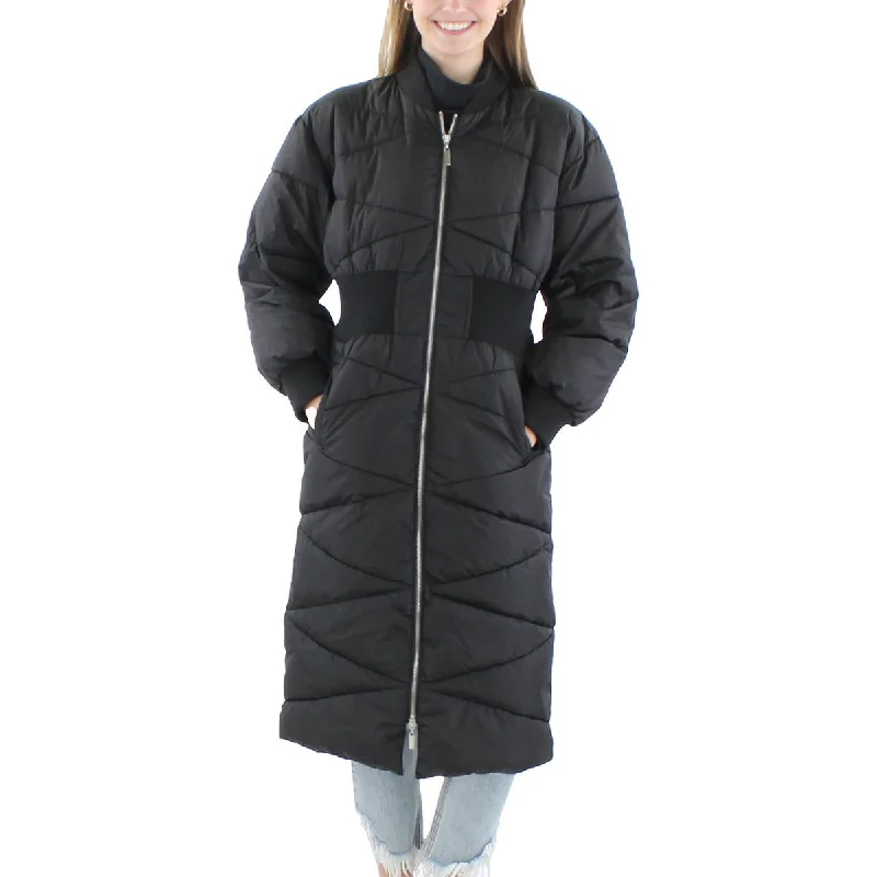 Steve Madden Womens Quilted Nylon Parka Coat