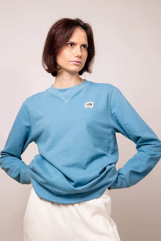 The North Face Heritage Patch Sweatshirt for Women in Algae Blue | NF0A7UOO-6IM