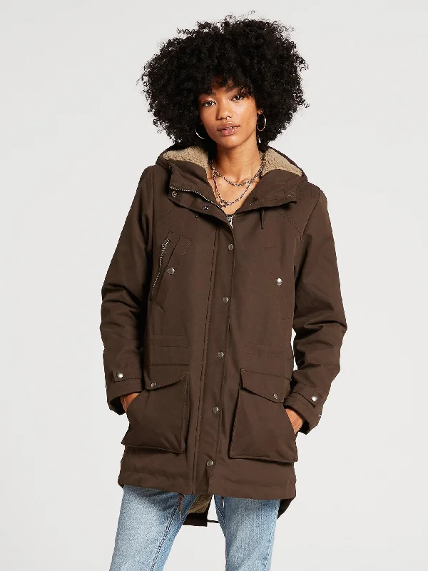 Walk On By 5K Parka - DARK BROWN