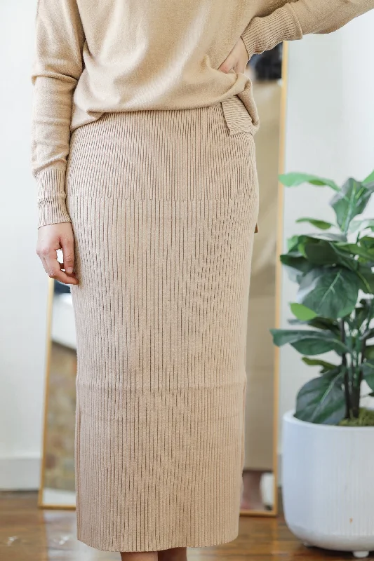 Autumn Sweater Skirt - Latte