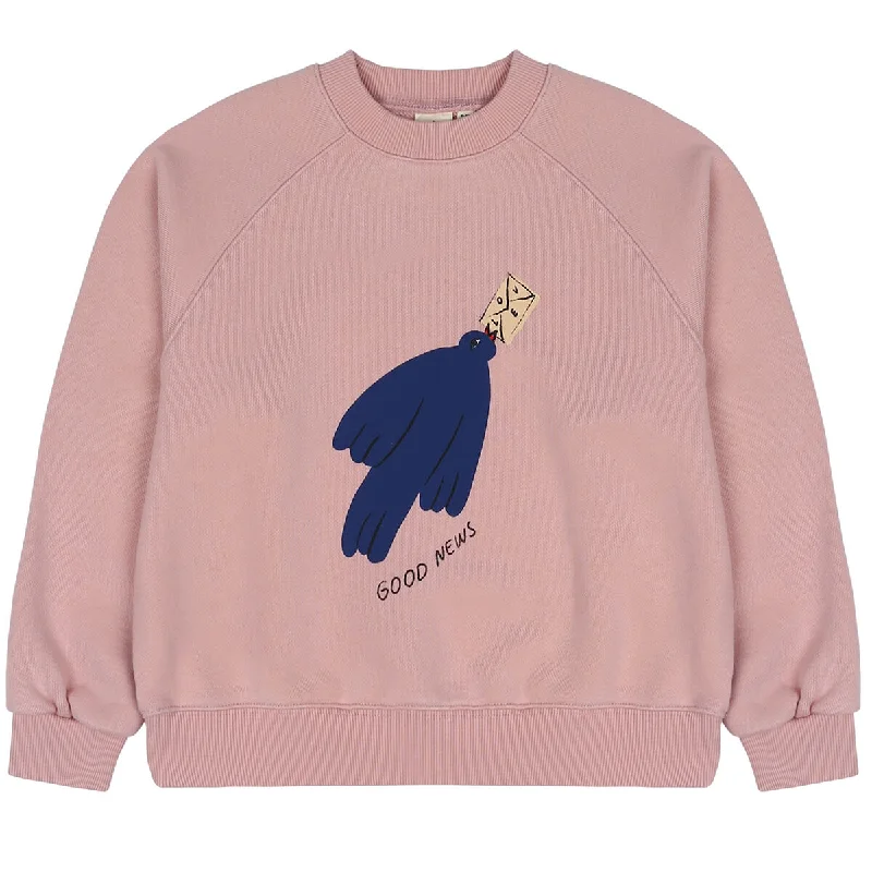 Bird Sweatshirt in Pink by Jelly Mallow