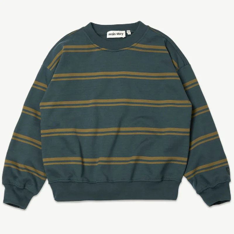 Bubble Sweatshirt in Dark Shadow Stripe by Main Story