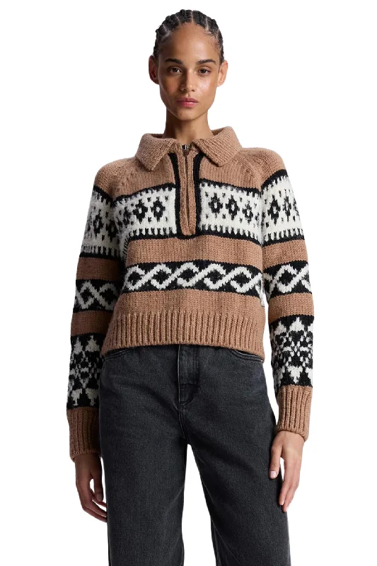 Carter Sweater in Camel Multi