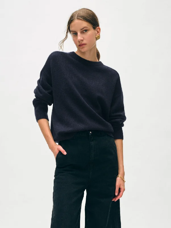 Cashmere Easy Sweatshirt Deep Navy