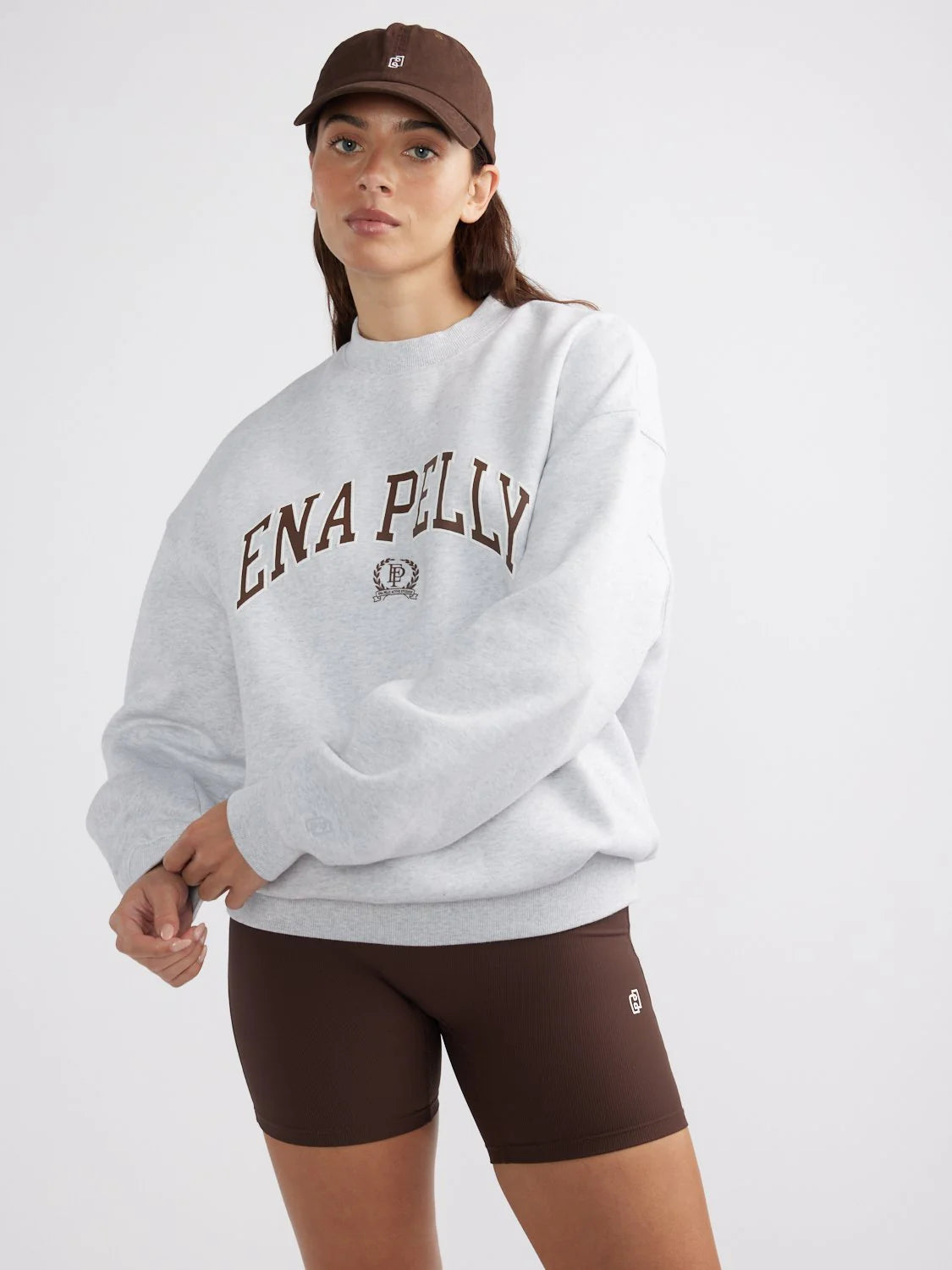 Classic Collegiate Sweatshirt - White Marle