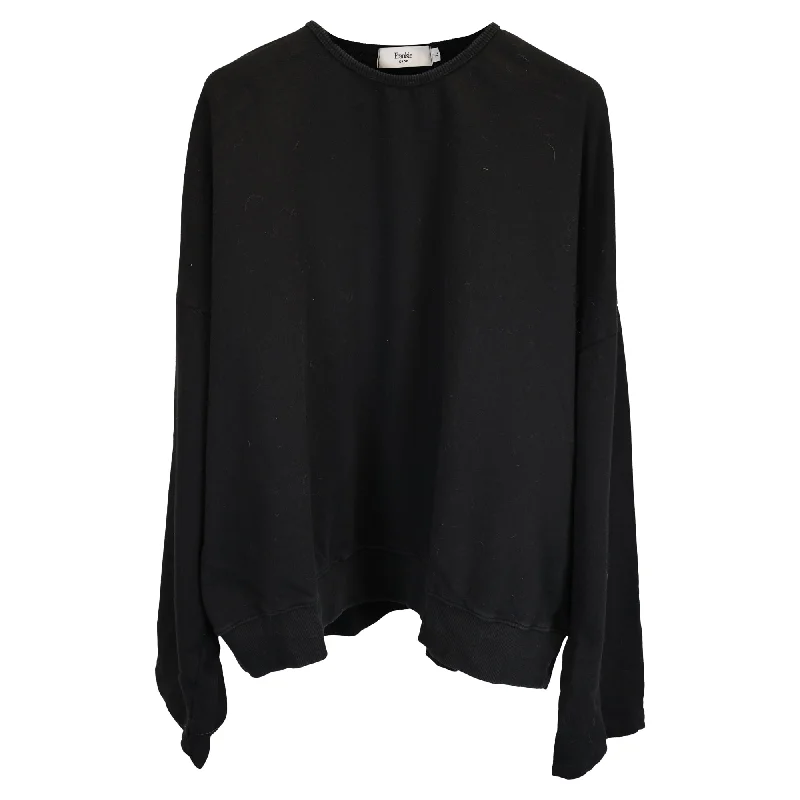 Frankie Shop Crewneck Sweatshirt in Black Cotton