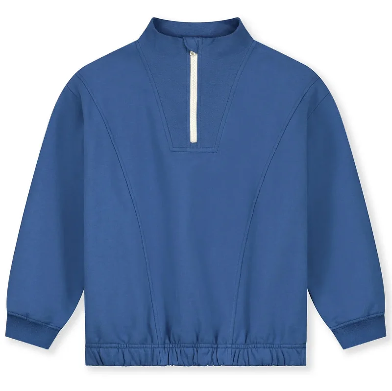 Half Zip Sweatshirt in Blue Moon by Gray Label