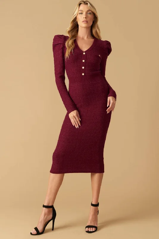 YOUNG LOVE SWEATER MIDI DRESS