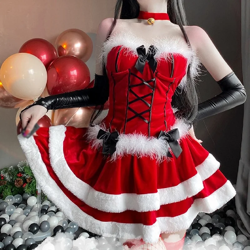 Lace Up Santa Dress + Costume