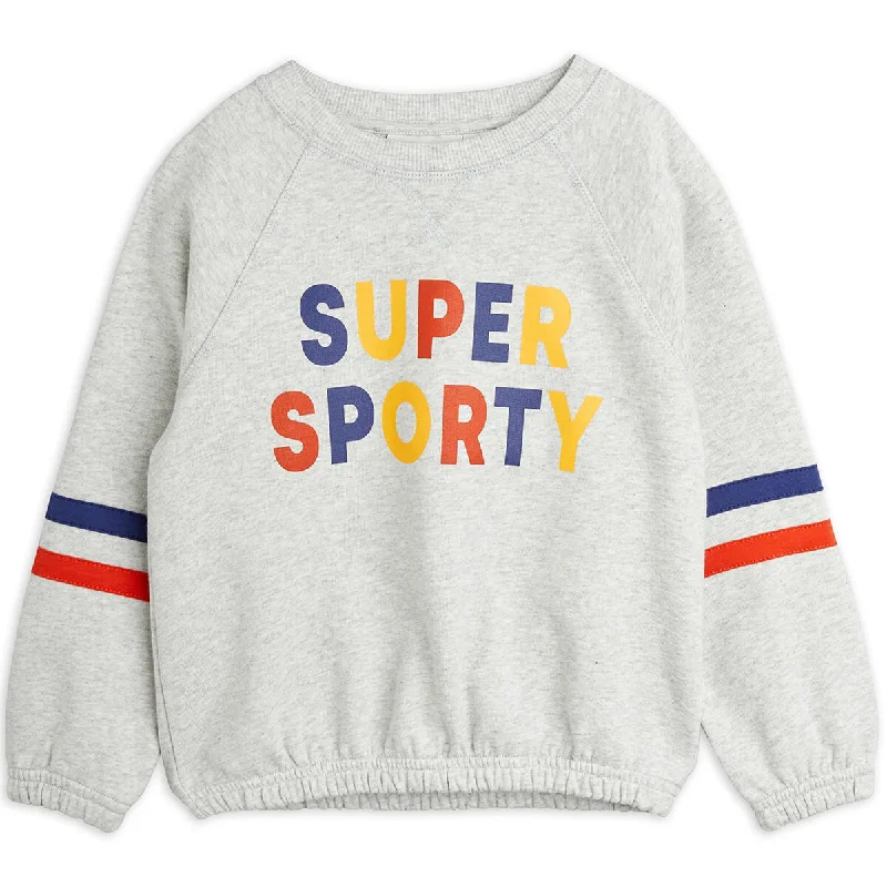 Super Sporty Sweatshirt in Grey Melange by Mini Rodini