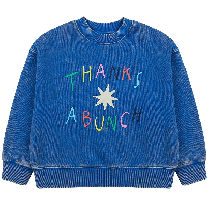 Thanks Sweatshirt in Blue by Jelly Mallow