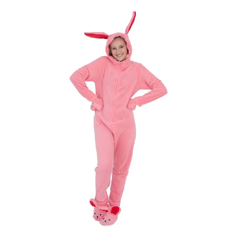 Women's A Christmas Story Bunny Union Suit Pajamas Costume