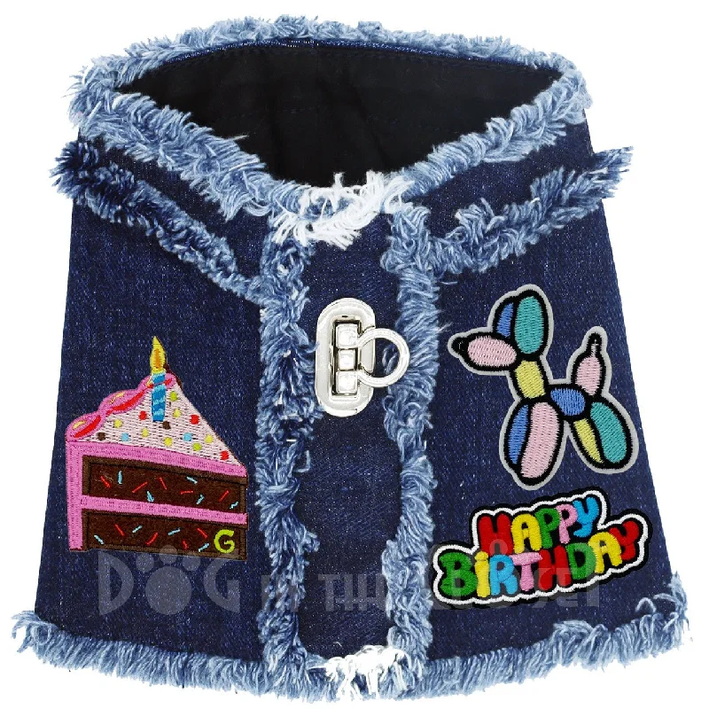 Happy Birthday Denim Harness Vest in 3 Colors